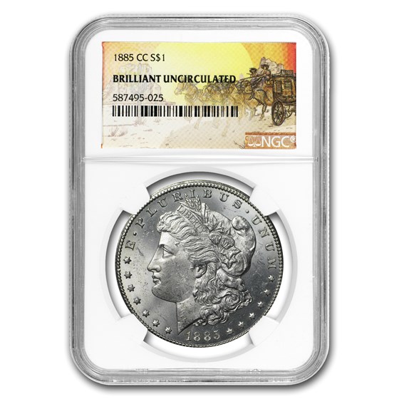 1885-CC Stage Coach Morgan Dollar BU NGC 1885-CC Stage Coach Morgan Dollar BU NGC